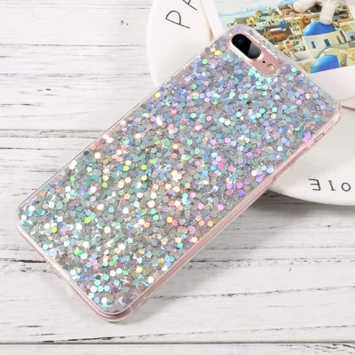 Bling Sequins TPU Mobile Phone Case for iPhone 8 Plus / 7 Plus 5.5 inch - Silver Bling Sequins TPU Mobile Phone Case for iPhone 8 Plus / 7 Plus 5.5 inch - Silver