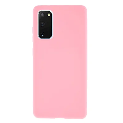 For Samsung Galaxy S20 FE 4G/5G/S20 Lite/S20 FE 2022 Soft TPU Matte Finish  Coating Slim Phone Case - Pink