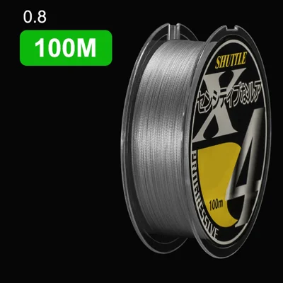 grey braided fishing line Steel Cast to Coast and tournament anglers 100m Length 4 Strands Fishing