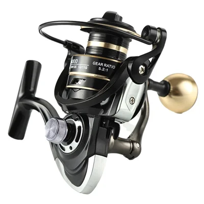 GOLD SHARKING NX2000 Full Metal Spool Fishing Reel 14 Bearings Spinning Reel  with Metal Handle Knob