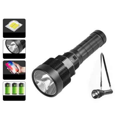 W5101 USB Rechargeable 18650 LED Flashlight Portable Torch Waterproof  Spotlight Camping Lantern