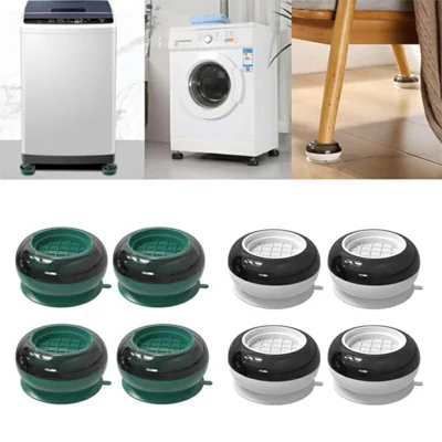 4Pcs Universal Anti Vibration Pads Washing Machine Foot Mat Silent Furniture Lifting Foot Base - White 4Pcs Universal Anti Vibration Pads Washing Machine Foot Mat Silent Furniture Lifting Foot Base - White