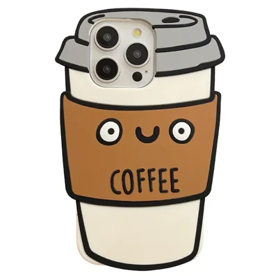 For iPhone 15 Pro Max Case Funny 3D Coffee Cup Design Silicone Phone Cover For iPhone 15 Pro Max Case Funny 3D Coffee Cup Design Silicone Phone Cover