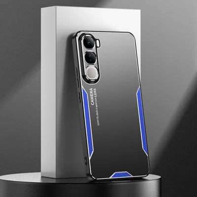 YUECXIN Cover per Honor 400 Lite con Protezione Case Scivolo per Lente e Supporto Anello Rotante, Armor Antiurto Custodia in PC Rigido e Silicone Morbido, Viola