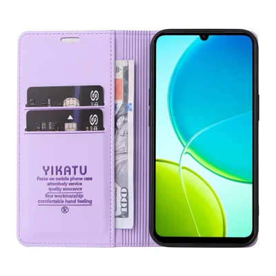 RankOne Custodia Portafoglio In Pelle Con Motivo Rosa Per VIVO Y04 / Y29S 5G (6.74'') – Flip Case Con Slot Carte E Cavalletto, Oro Rosa