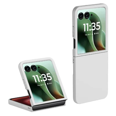 For Motorola Razr 60 Ultra 5G Case Ultra Thin Skin Touch Rubberized Hard PC Phone Cover - White For Motorola Razr 60 Ultra 5G Case Ultra Thin Skin Touch Rubberized Hard PC Phone Cover - White