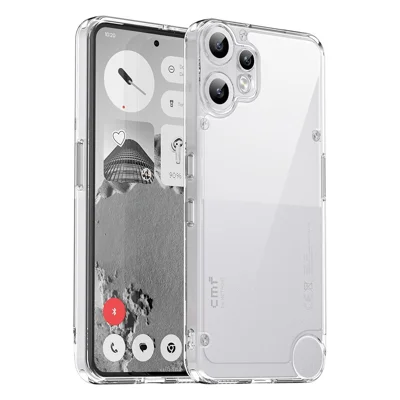 QULLOO Cover Per Nothing CMF Phone 1 + 2 Pellicole Vetro Temperato - Custodia Trasparente In TPU Morbido - Durezza 9H, Anti Graffio - 3
