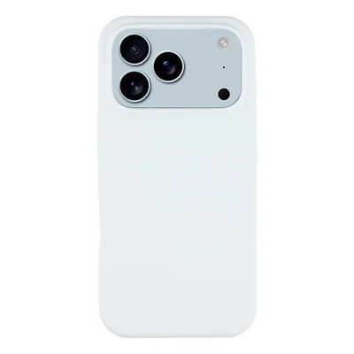 For iPhone 17 Pro Case Solid Silicone Shockproof Phone Back Cover - White For iPhone 17 Pro Case Solid Silicone Shockproof Phone Back Cover - White