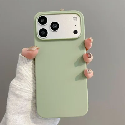 For iPhone 17 Pro Max TPU Phone Case Matte Anti-Fingerprint Protective  Cover - Matcha Green