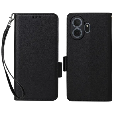 YSONCHAN Custodia Pelle Motivo Litchi per TCL NxtPaper 70 Pro, Cover Protettiva con Portafoglio Blocco RFID, Cavalletto e Magnete Resistente. Verde scuro