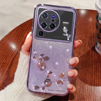 HAOYE Cover per VIVO X80 Lite, Placcatura TPU Custodia Protettiva, Antigraffio Silicone Morbida TPU Ultra Sottile ma Resistente Case Caso. Bianca