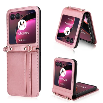 Custodia Portafoglio In Pelle PU Per Motorola Moto Razr 40 Ultra - Antigraffio E Antiurto