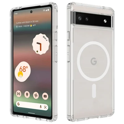 For Google Pixel 6a Case Transparent Magnetic Phone Cover Magnetic Case For Google Pixel 6a Case Transparent Magnetic Phone Cover Magnetic Case