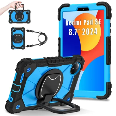 For Xiaomi Redmi Pad SE 4G 8.7 inch Case Silicone+PC Kickstand