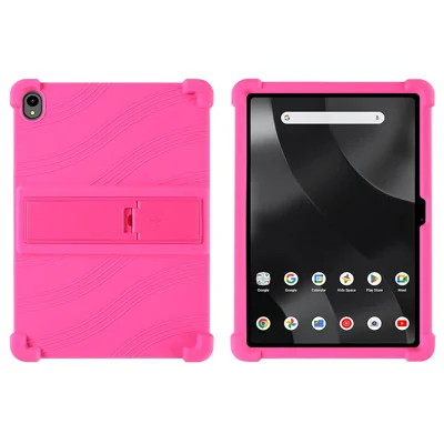 For Walmart Onn 11 inch Tablet Pro (2024) Silicone Case with Kickstand Rugged Protective Cover - Rose For Walmart Onn 11 inch Tablet Pro (2024) Silicone Case with Kickstand Rugged Protective Cover - Rose