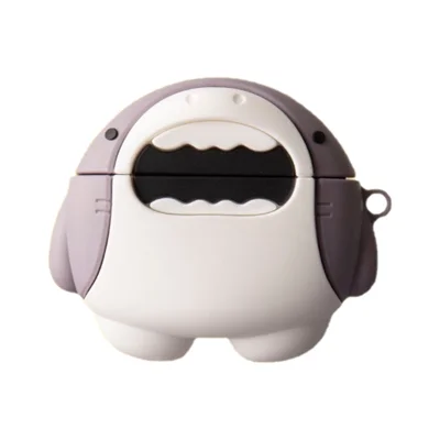 AirPods 4 siliconen hoesje 'cute cat' (donkergrijs
