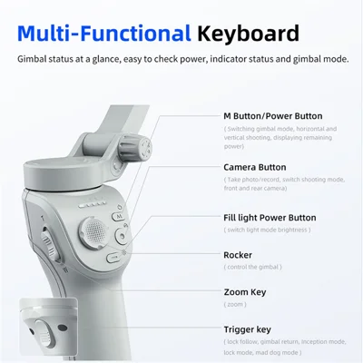 Stabilisateur 3 Axes AOCHUAN Pour Smartphone - Suivi Du Visage - Charge Max 250g