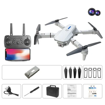 Drone Pliable E99 Pro Avec Double Caméra HD Et Maintien D'altitude - Télécommande Wifi - Noir