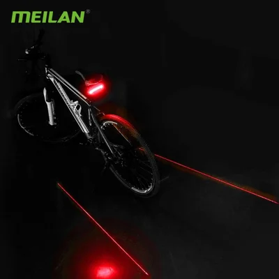 Clignotant de Vélo Feu Arrière + Klaxon 5 Modes Télécommande USB