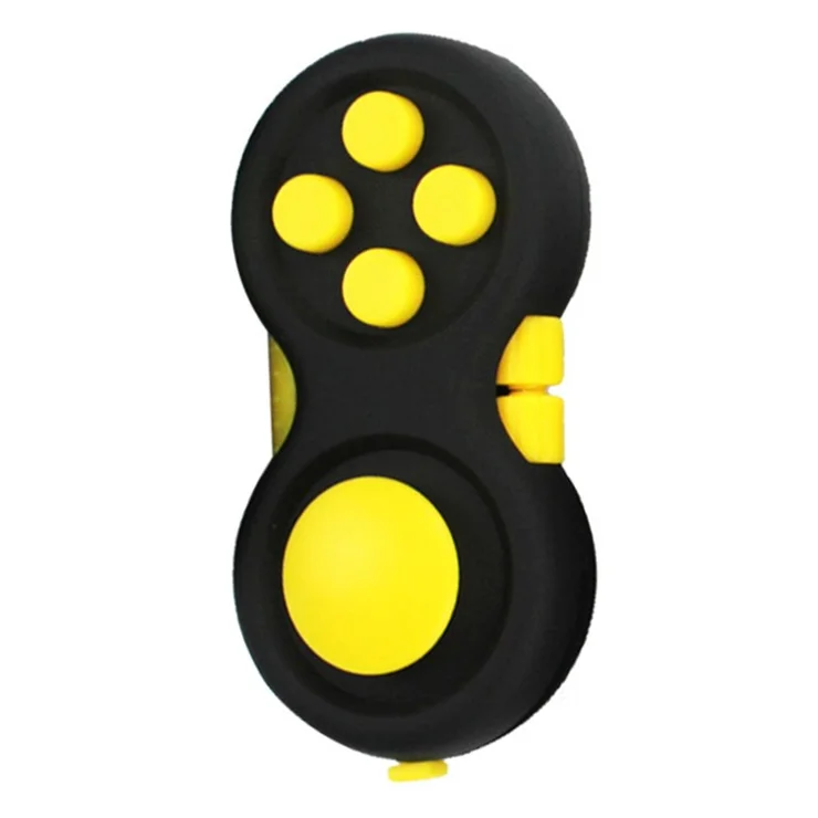 FT04 Decompression Game Controller Reduction Pressure Game Handle Decompression Joy-Stick Toy with Keychain - Yellow