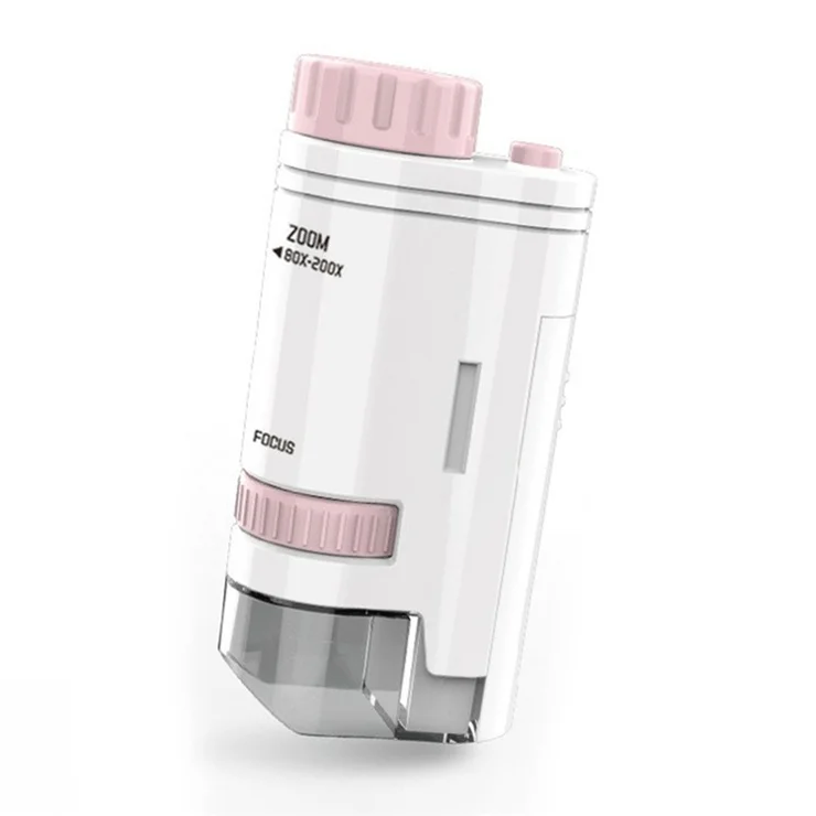 8609 Kids Microscope Toy Preschool Science Toy Handheld Outdoor Observation Microscope - Pink