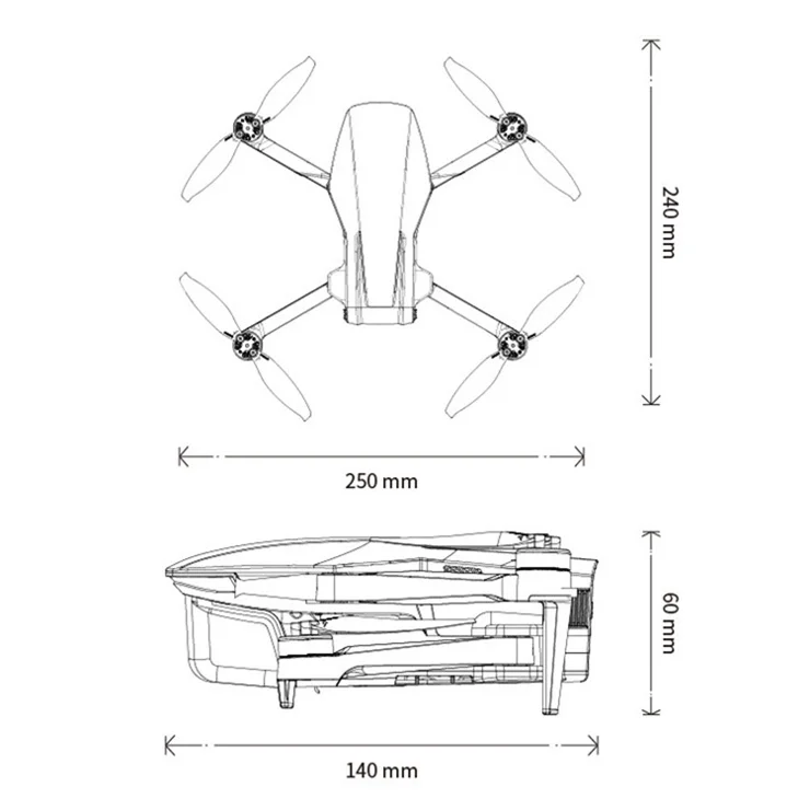 BEYONDSKY B5 MINI HD Aerial Photography RC Drone GPS Positioning Quadcopter, 1 Battery