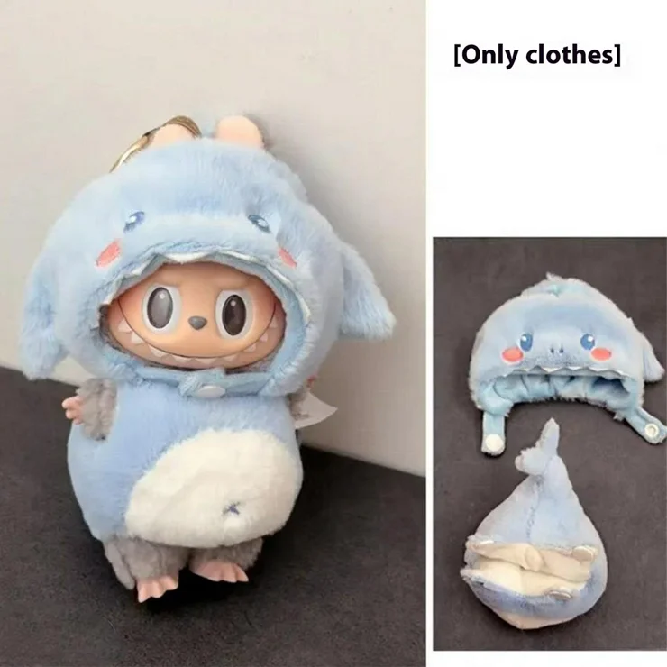 Vêtement Pour Poupée/peluche 17 Cm - Forme De Requin Bleu - Tissu Doux - Accessoire Déco Et Cadeau Pour Collectionneurs