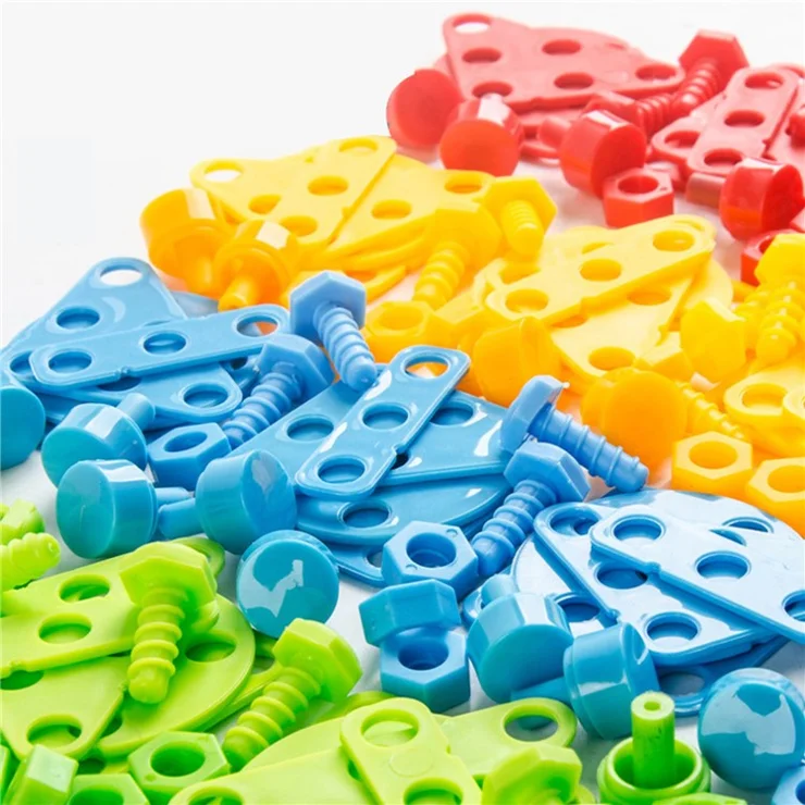 322PCS Kids DIY Building Toys Learning Educational Construction Blocks Drill Screwdiver Set Creative Mosaic Blocks