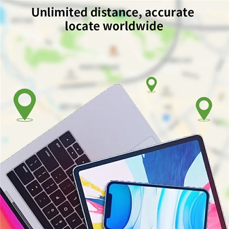 TGVI's Smart Tag GPS Anti-Lost Alarm Bluetooth-compatible Tracker Key Pet Finder Works with Apple Find My (for iOS Only) - White