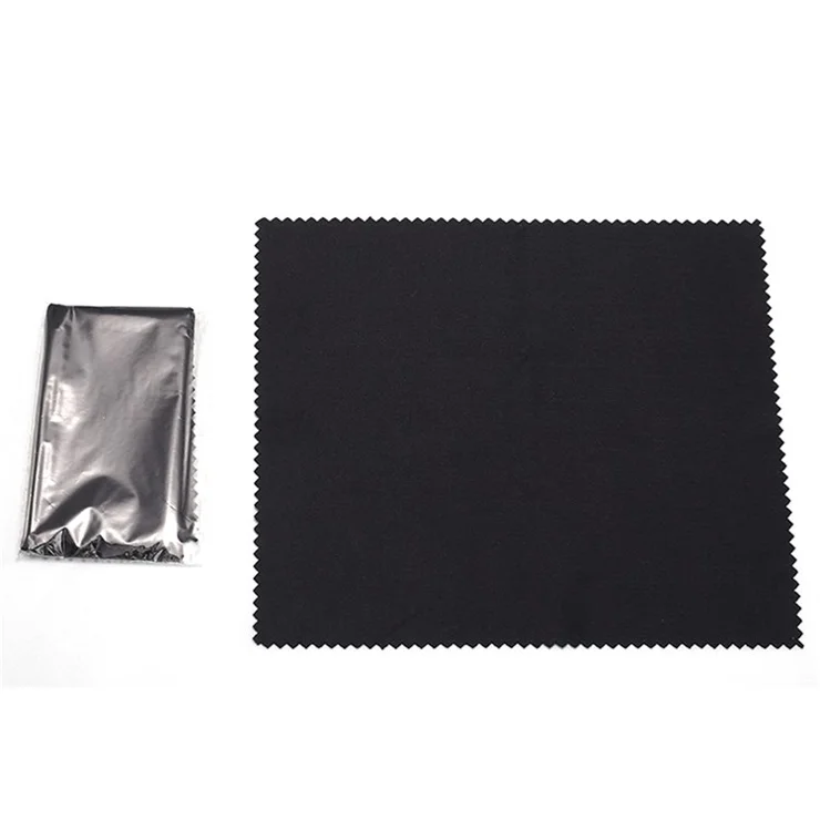 Microfiber Cleaning Cloth 13 x 13cm 220GSM Knitted Wipes for Phones Tvs Glasses Camera Lenses Computer Monitors - Black