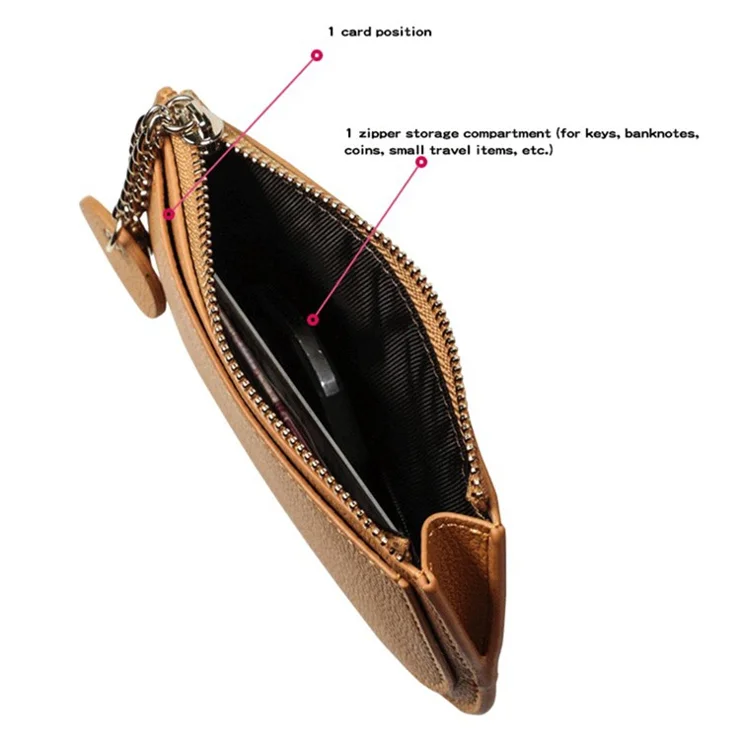 PIERU KL21729 Slim Fashion Zipper Mini Wallet Coin Purse for Women Casual Stylish Change Purse - Light Purple