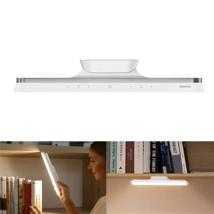 Baseus Magnetic Light Stepless Dimming Charging Desk Lamp Pro Type-C 3A Adjustable Light with 1m Cable - White