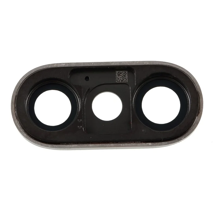 For iPhone XS / XS Max Back Camera Lens Ring Cover with Glass Lens - Silver