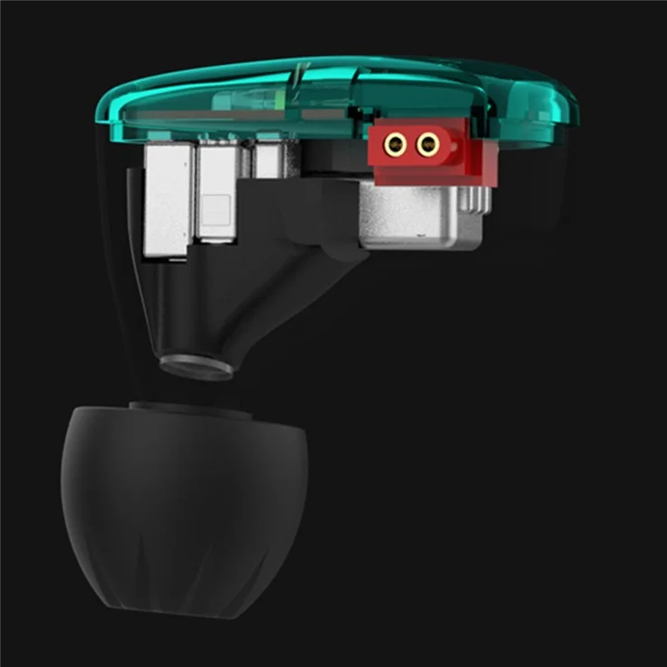 KZ AS10 5BA Drive Unit In Ear Earphone 5 Balanced Armatured HiFi Hybrid Wired Earbuds 3.5mm without Microphone (Standard Version) - Cyan