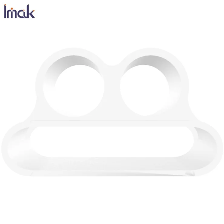 IMAK Anti-Lost Silicone Storage Holder for Apple AirPods Pro/AirPods with Charging Case (2016) (2019)/AirPods with Wireless Charging Case (2019) - White