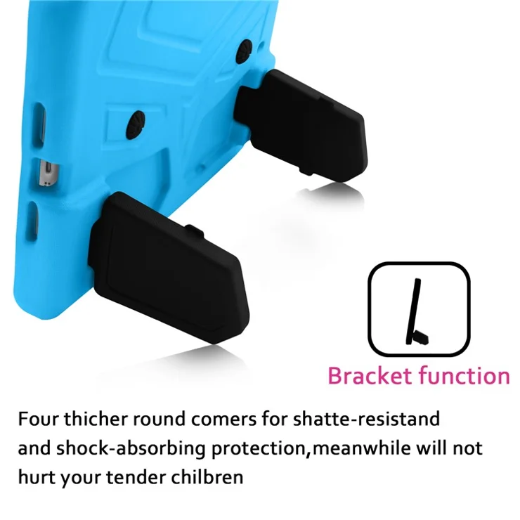 For iPad Mini 4/3/2/1 Sparrow Pattern Shockproof Kids Friendly EVA Phone Protection Case with Kickstand - Blue
