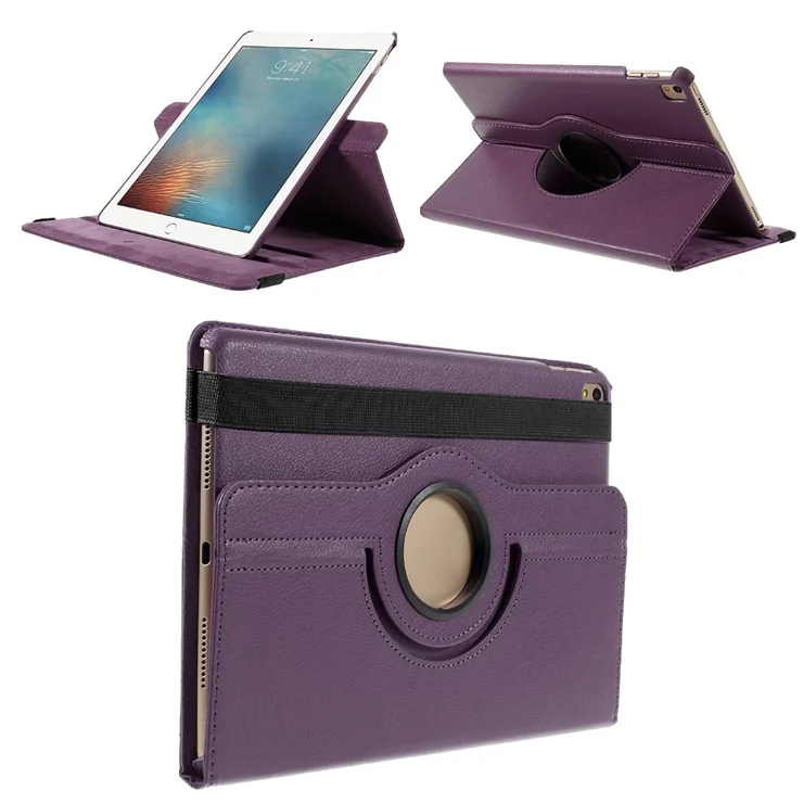 For iPad Pro 360-degree Rotary Stand Litchi Leather Case
