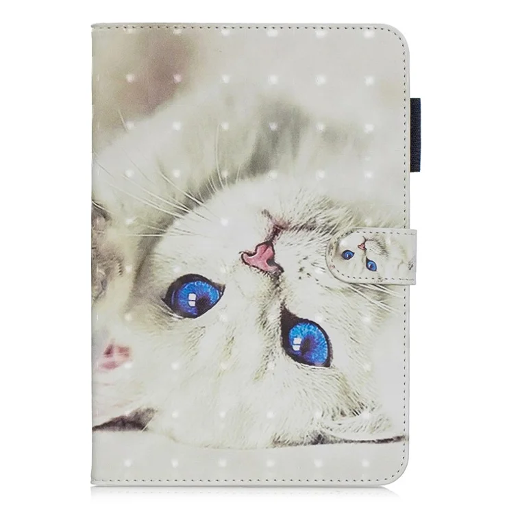 Pattern Leather Tablet Case for iPad Mini / Mini 2 / mini 3 / mini 4 / mini (2019) 7.9 inch - White Cat