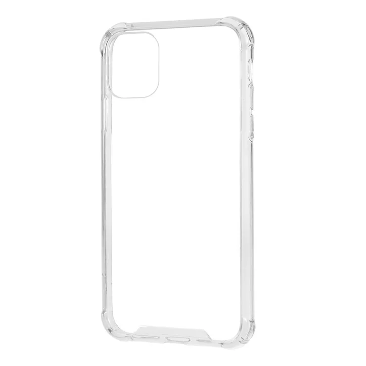 For iPhone 11 6.1 inch Acrylic + TPU Bumper Protective Case High Impact Protective Clear Phone Cover - Transparent