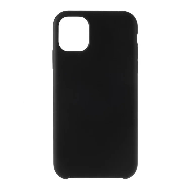 For iPhone 11 Pro Max 6.5 inch (2019) Solid Silicone Cell Mobile Phone Cover - Black