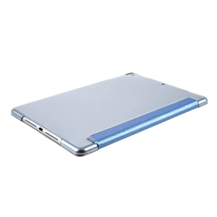 Slim Case for iPad 10.2 (2021)/(2020)/(2019) PU Leather Shockproof Tablet Cover Tri-fold Stand Protector with Silk Texture Auto Sleep/Wake Function - Dark Blue