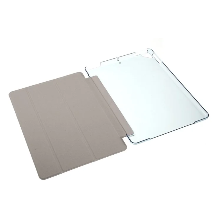 Slim Case for iPad 10.2 (2021)/(2020)/(2019) PU Leather Shockproof Tablet Cover Tri-fold Stand Protector with Silk Texture Auto Sleep/Wake Function - Dark Blue