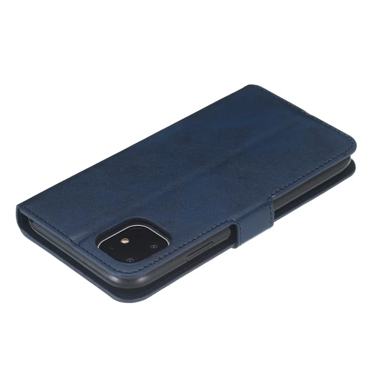 Cell Phone Leather Wallet Stand Case for iPhone 11 6.1 inch - Blue