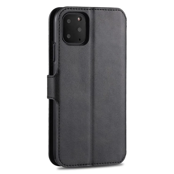 AZNS Wallet Leather Stand Cover Case for iPhone 12 Pro Max 6.7-inch - Black