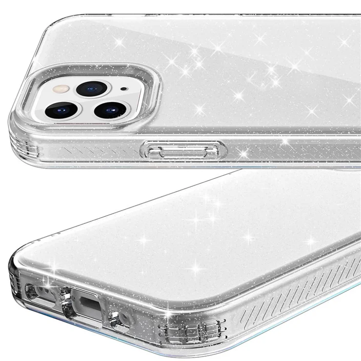 Thicken Protection Flash Powder TPU Case for iPhone 12 mini - Transparent