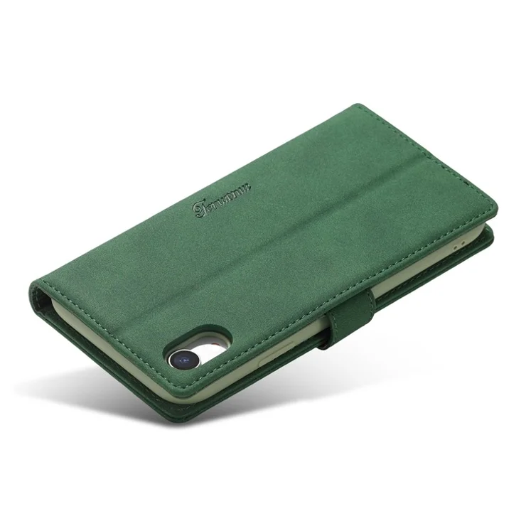 FORWENW F1 Series Case for iPhone XR 6.1 inch Leather Wallet Stand Cover - Green