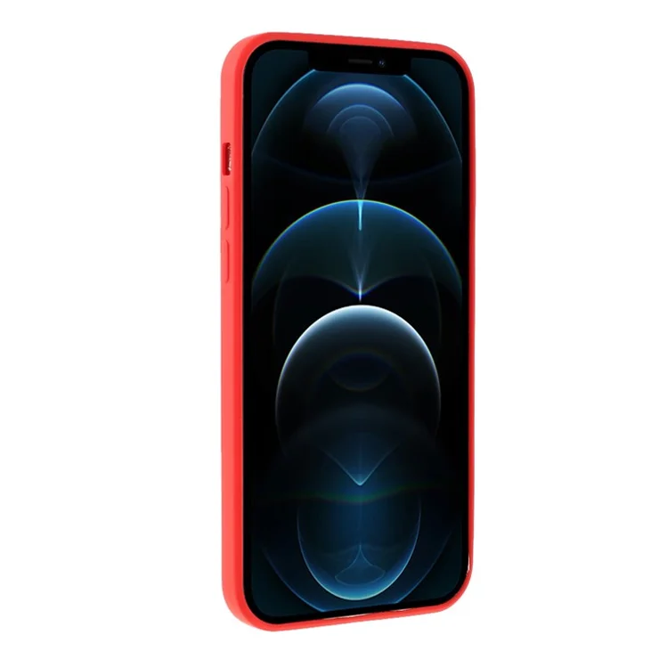 X-LEVEL Anti-Drop Liquid Silicone Back Cover for iPhone 12 Pro/12 - Red