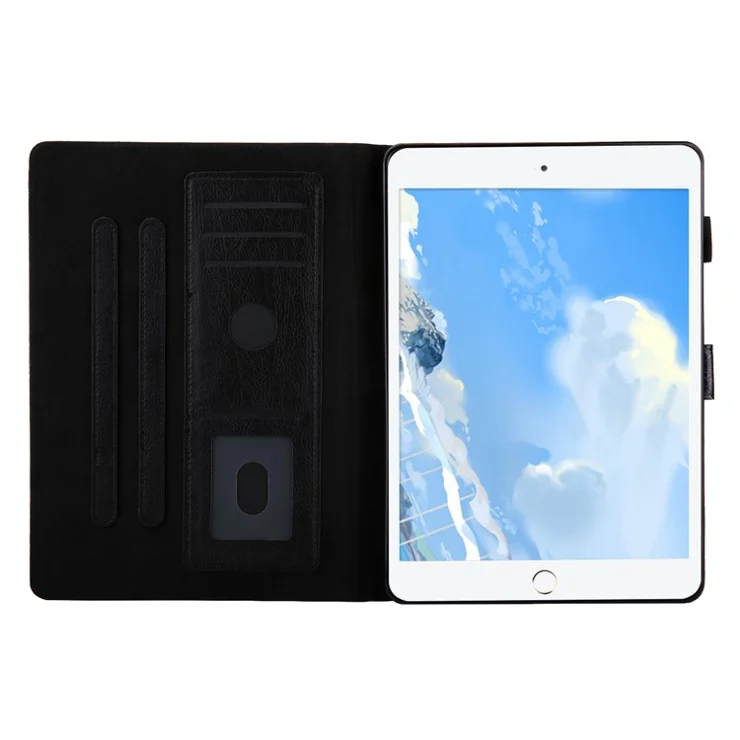 Glitter Shinny Leather Tablet Case Stand Cover Shell with Card Slot for iPad 10.2 (2021)/(2020)/(2019)/iPad Pro 10.5-inch (2017)/iPad Air 10.5 inch (2019) - Black