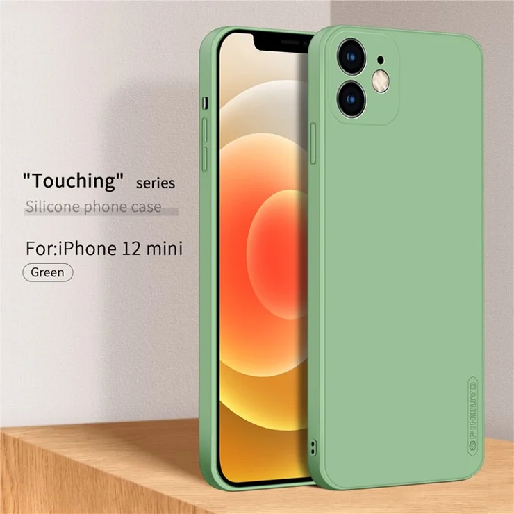 PINWUYO Soft Silicone Cell Phone Case Cover Protector for iPhone 12 mini - Green