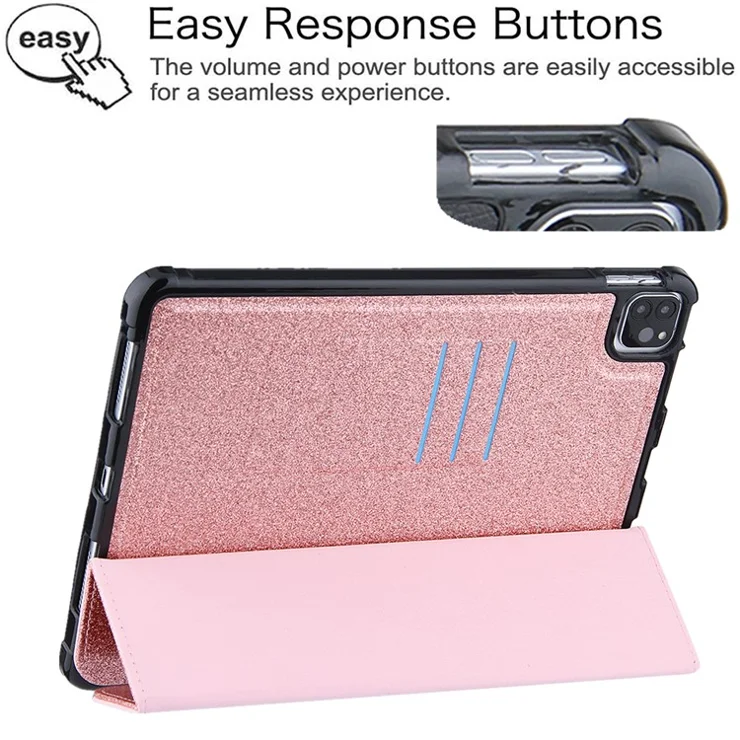 Leather Tablet Cover for iPad Air 11 (2025) / (2024) / Pro 11 (2022) / (2021) / (2020) / (2018) / Air (2020) / (2022) - Rose Gold